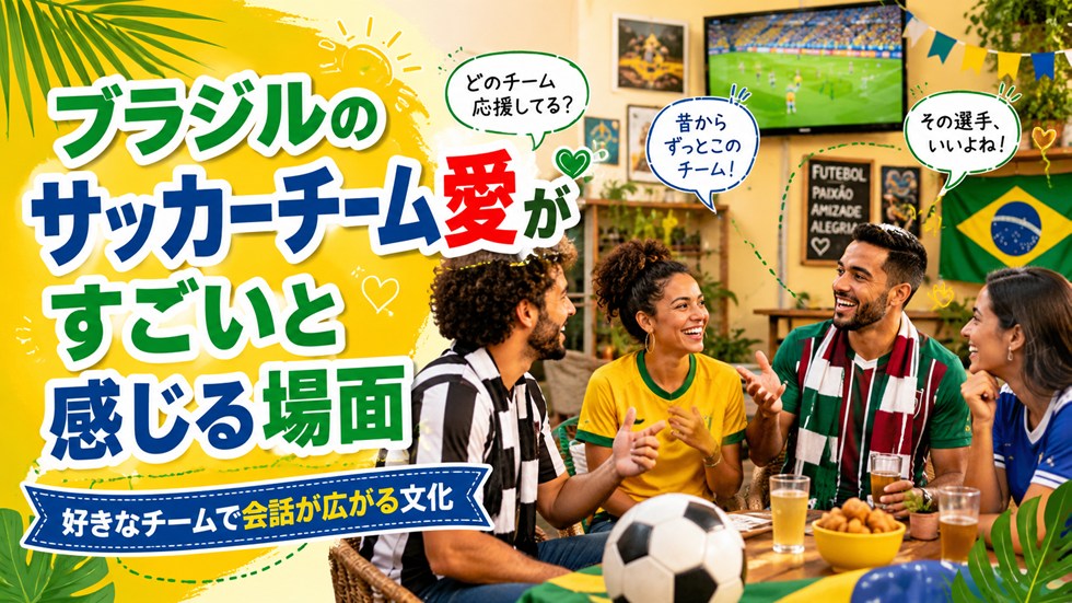 ブラジルのサッカーチーム愛がすごいと感じる場面｜好きなチームで会話が広がる文化